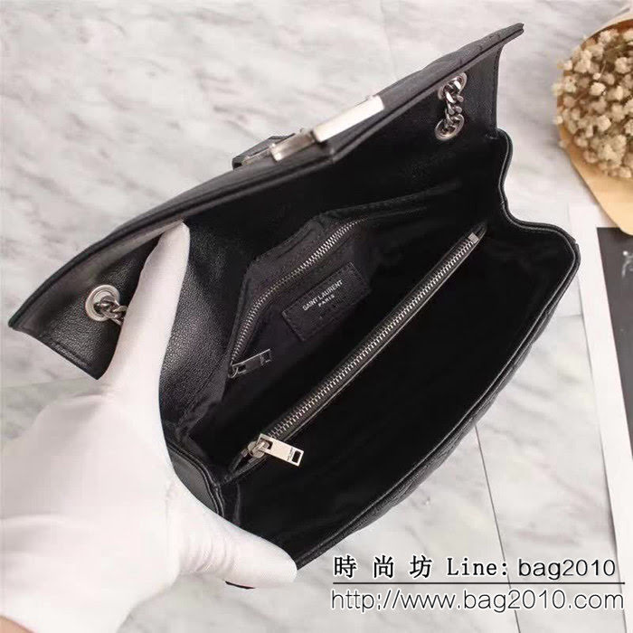 YSL聖羅蘭 專櫃品質 黑色提花翻蓋手袋 可單肩斜挎 26804 YAS1169